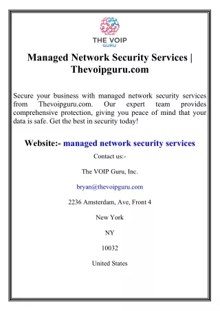 managed network security services thevoipguru com