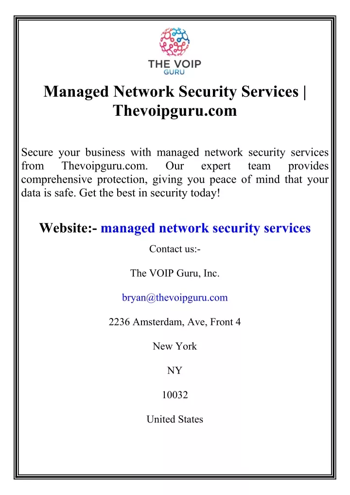 managed network security services thevoipguru com