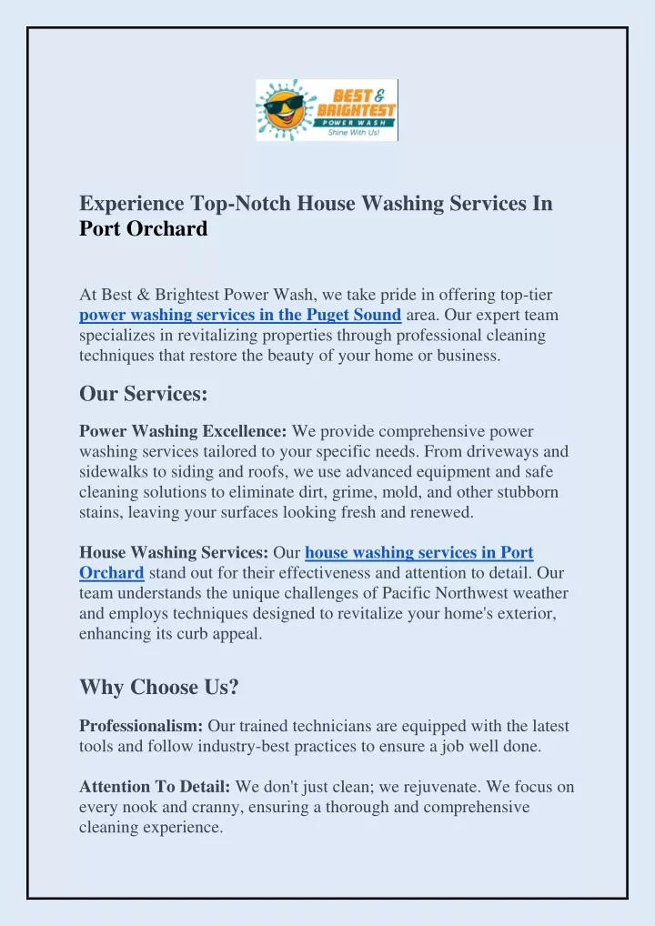 experience top notch house washing services