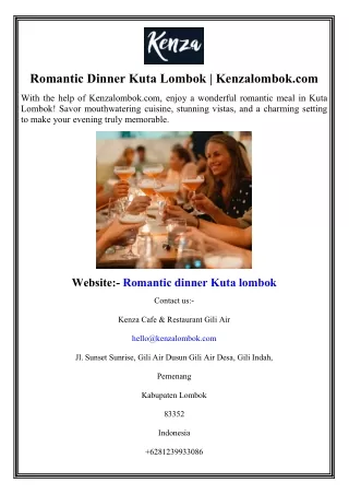 Romantic Dinner Kuta Lombok  Kenzalombok.com