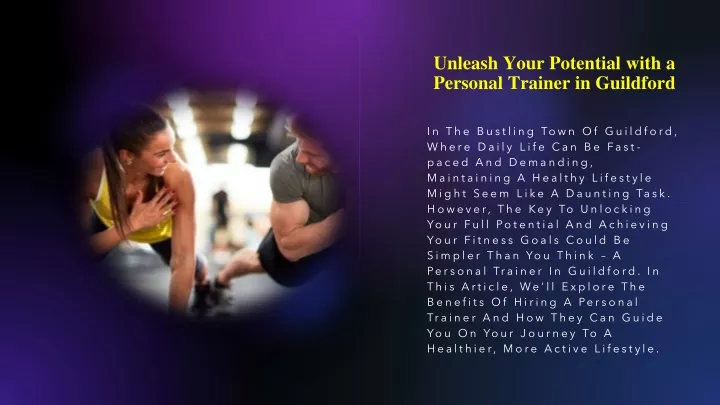 unleash your potential with a personal trainer in guildford