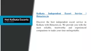 Kolkata Independent Escort Service Hotactres.in