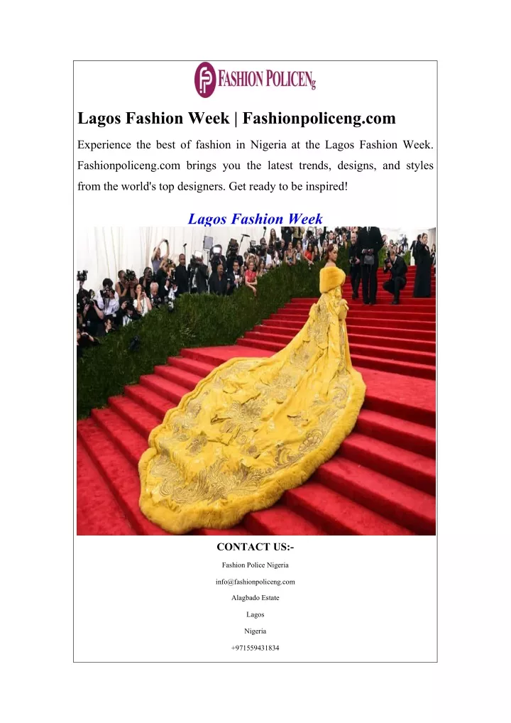 lagos fashion week fashionpoliceng com