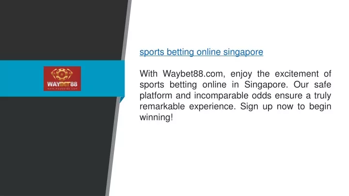 sports betting online singapore with waybet88