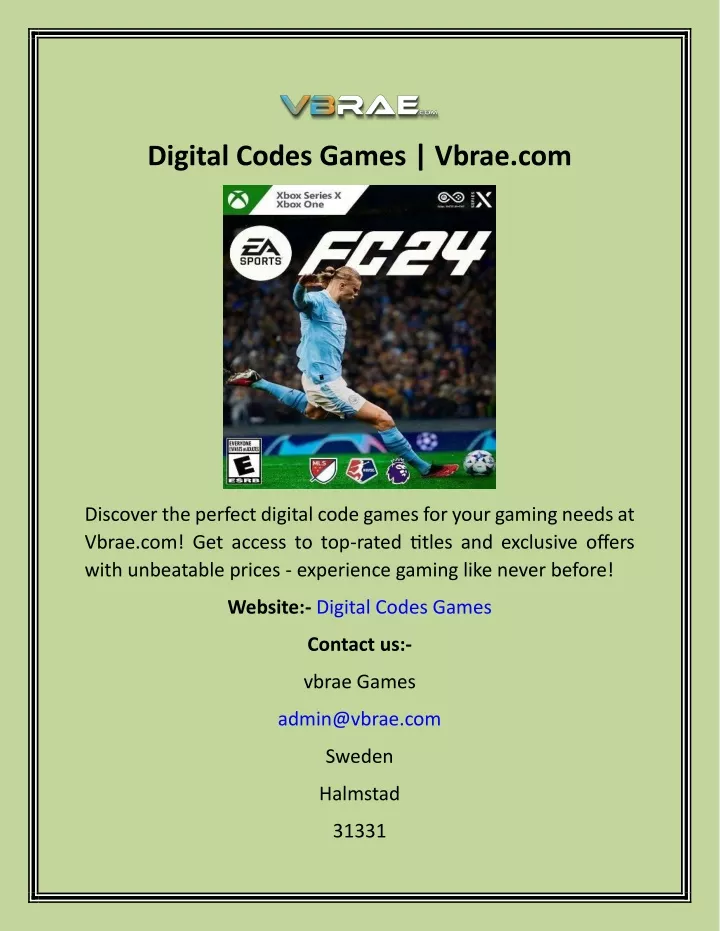 digital codes games vbrae com