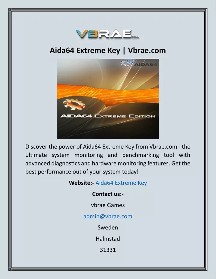 aida64 extreme key vbrae com
