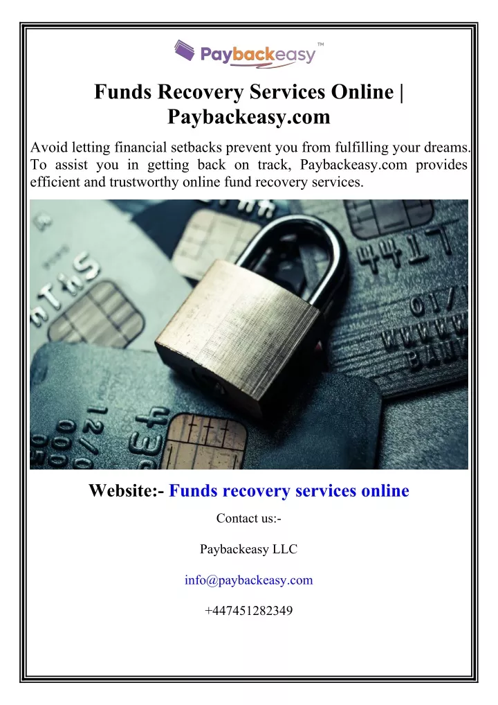 funds recovery services online paybackeasy com