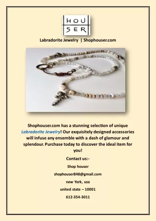 Labradorite Jewelry  | Shophouser.com