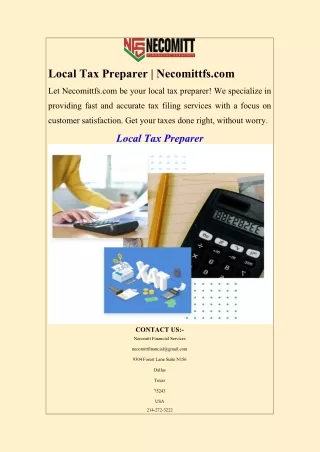Local Tax Preparer  Necomittfs.com