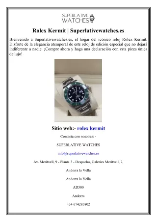rolex kermit superlativewatches es