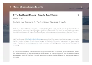 On The Spot Carpet Cleaning - Residential and Commercial Carpet Cleaning Knoxvil