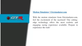 Motion Simulator  Gtrsimulator.com
