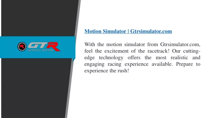 motion simulator gtrsimulator com with the motion