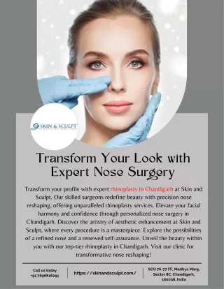 Transform Your Look with Expert Nose Surgery
