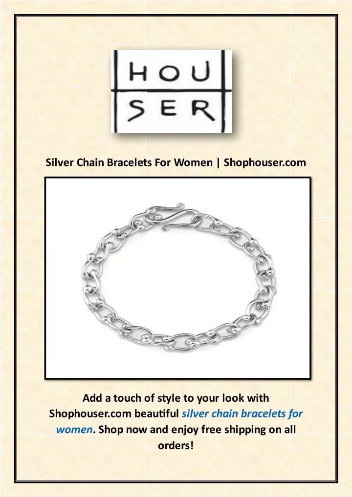 silver chain bracelets for women shophouser com