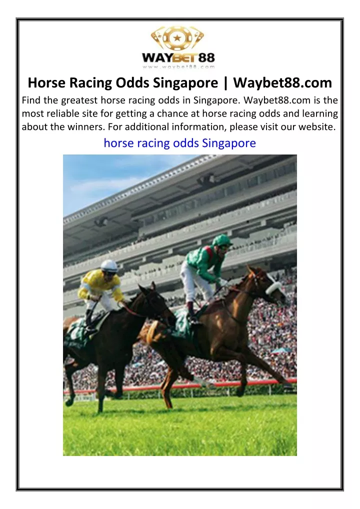 horse racing odds singapore waybet88 com find