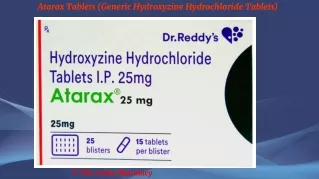 atarax tablets generic hydroxyzine hydrochloride