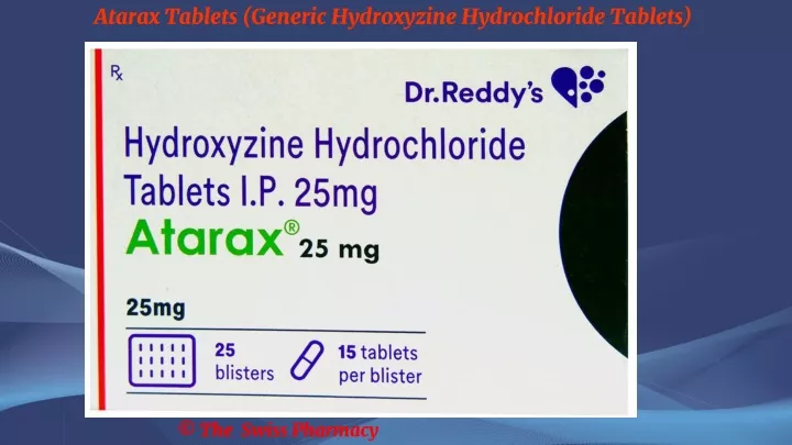 atarax tablets generic hydroxyzine hydrochloride