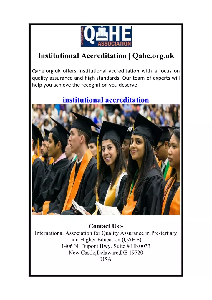 institutional accreditation qahe org uk