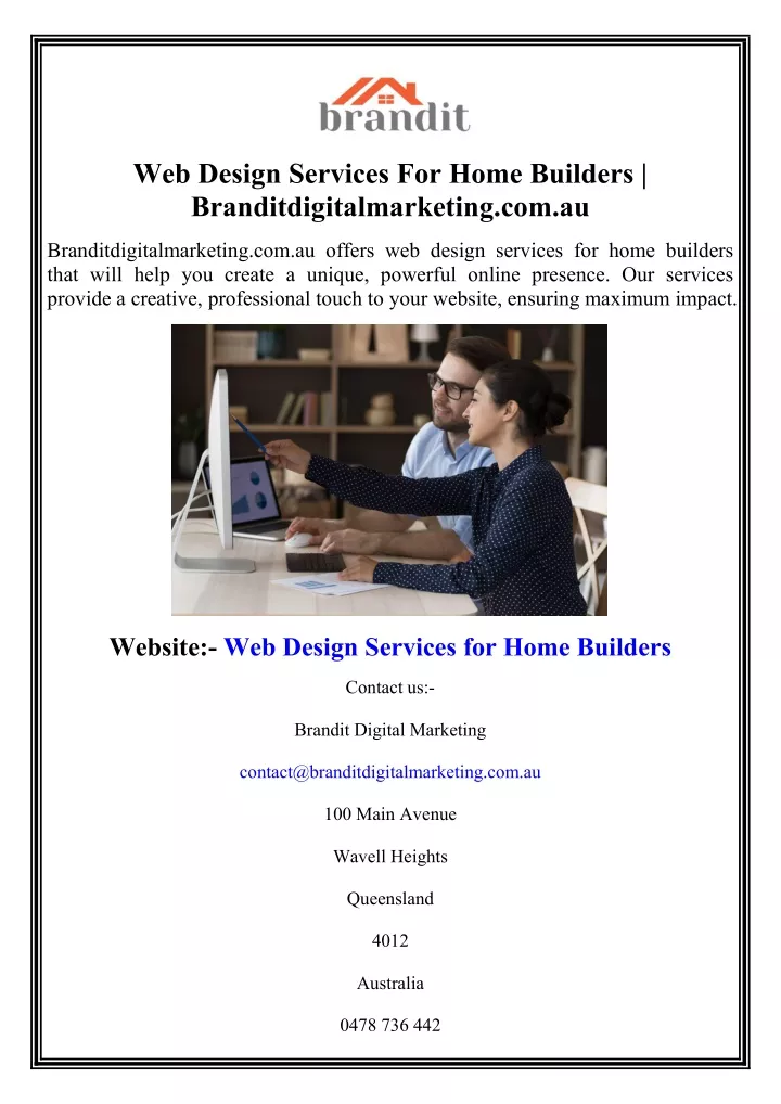 web design services for home builders