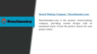 Stencil Making Company  Stencilmonkey.com