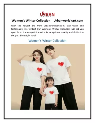 Women's Winter Collection  Urbanworldkart