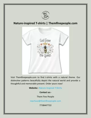 Nature-inspired T-shirts  Themfinepeople