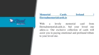 Memorial Cards Ireland  Eternalmemorialcards.ie