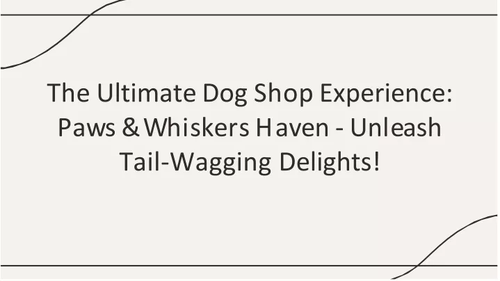 the ultimate dog shop experience