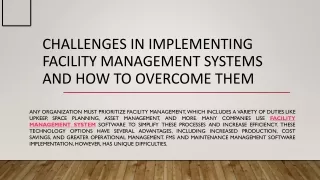 Challenges in Implementing Facility Management Systems and How to Overcome Them