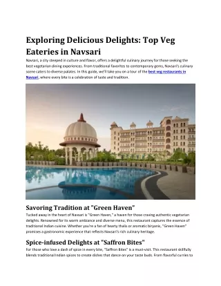 exploring delicious delights top veg eateries