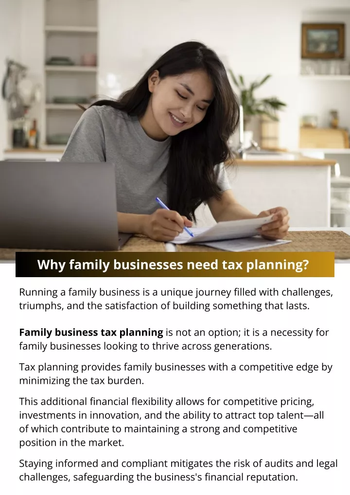 why family businesses need tax planning