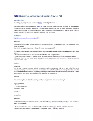 astqb exam preparation guide question answers pdf