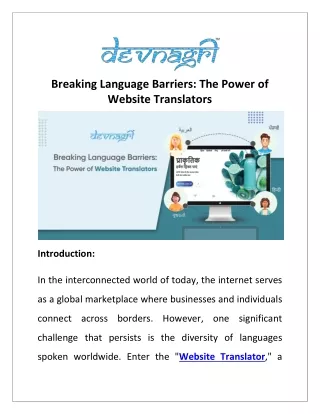 breaking language barriers the power of website