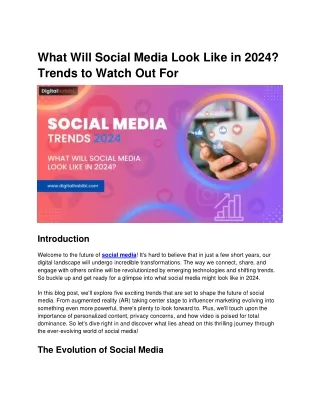 What Will Social Media Look Like in 2024