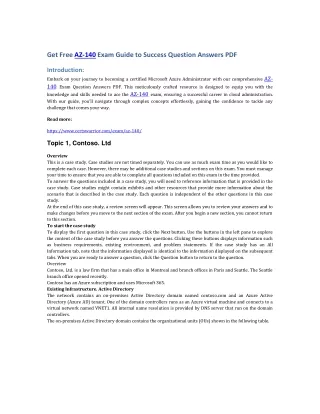 get free az 140 exam guide to success question