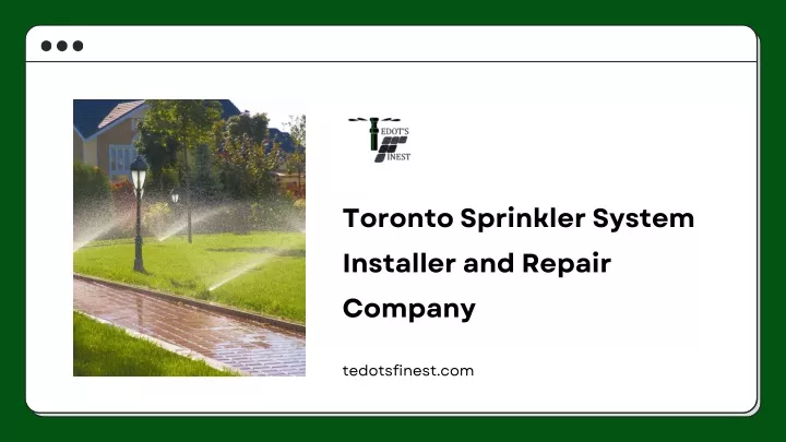 toronto sprinkler system installer and repair