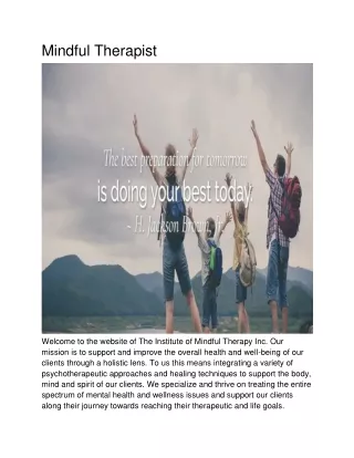 mindful therapist