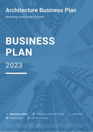Architecture Business Plan Example Template