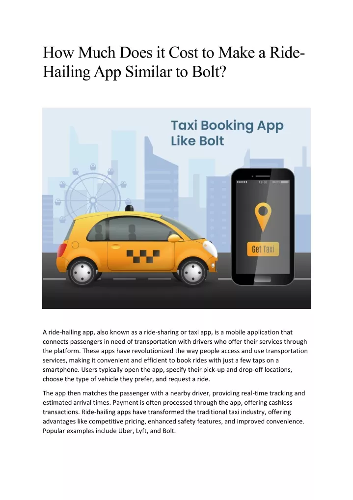 how much does it cost to make a ride hailing