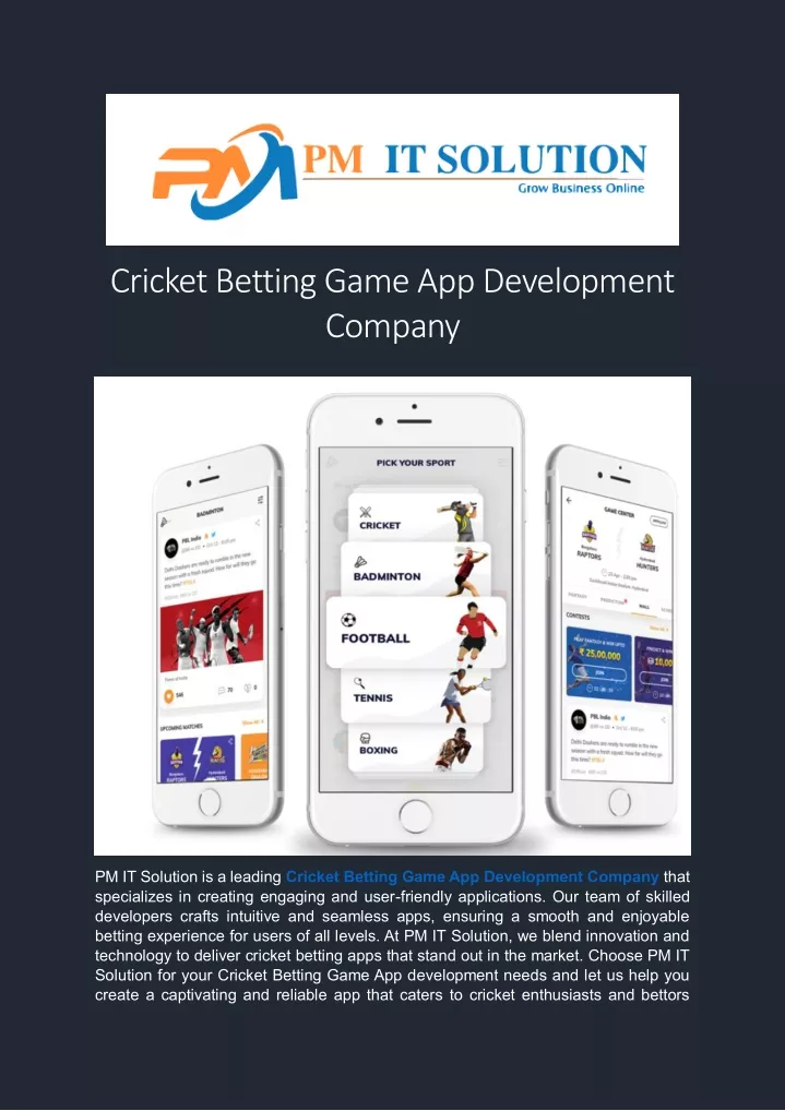 cricket betting game app development company