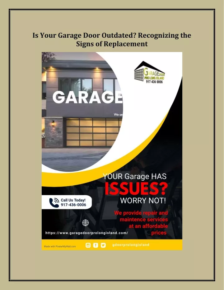 is your garage door outdated recognizing