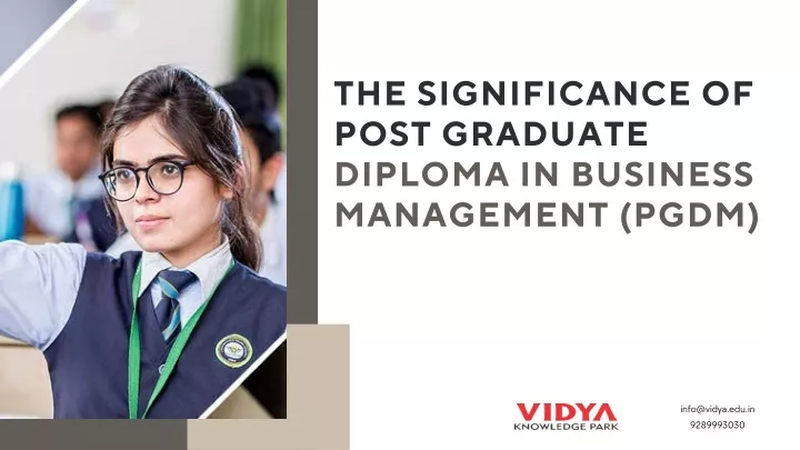 PPT - The Significance of Post Graduate Diploma in Business Management ...