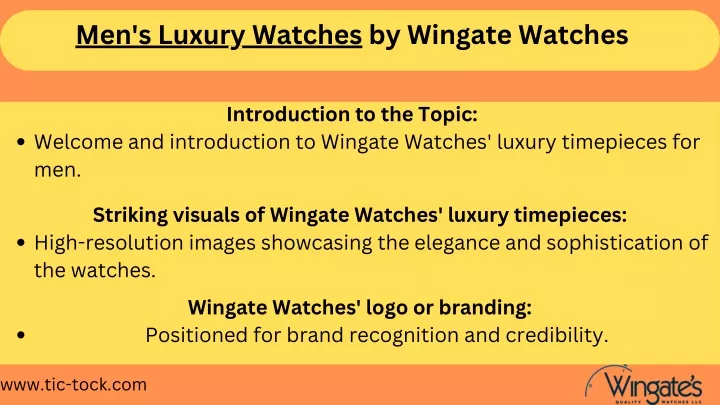 men s luxury watches by wingate watches