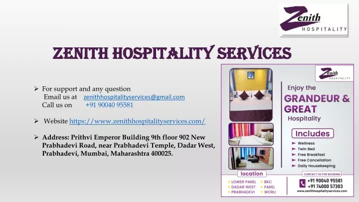 zenith hospitality services