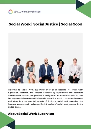 Social Work - Social Justice - Social Good