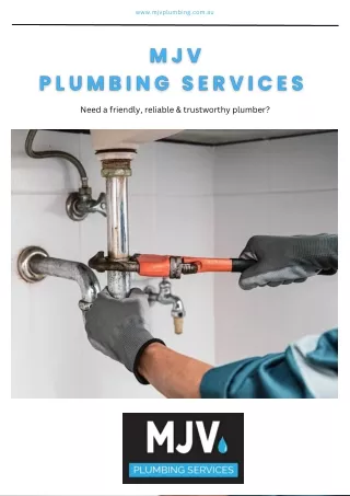 MJV Plumbing: Your Reliable Plumbing Experts