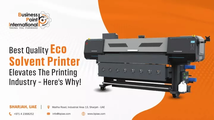 best quality eco solvent printer elevates