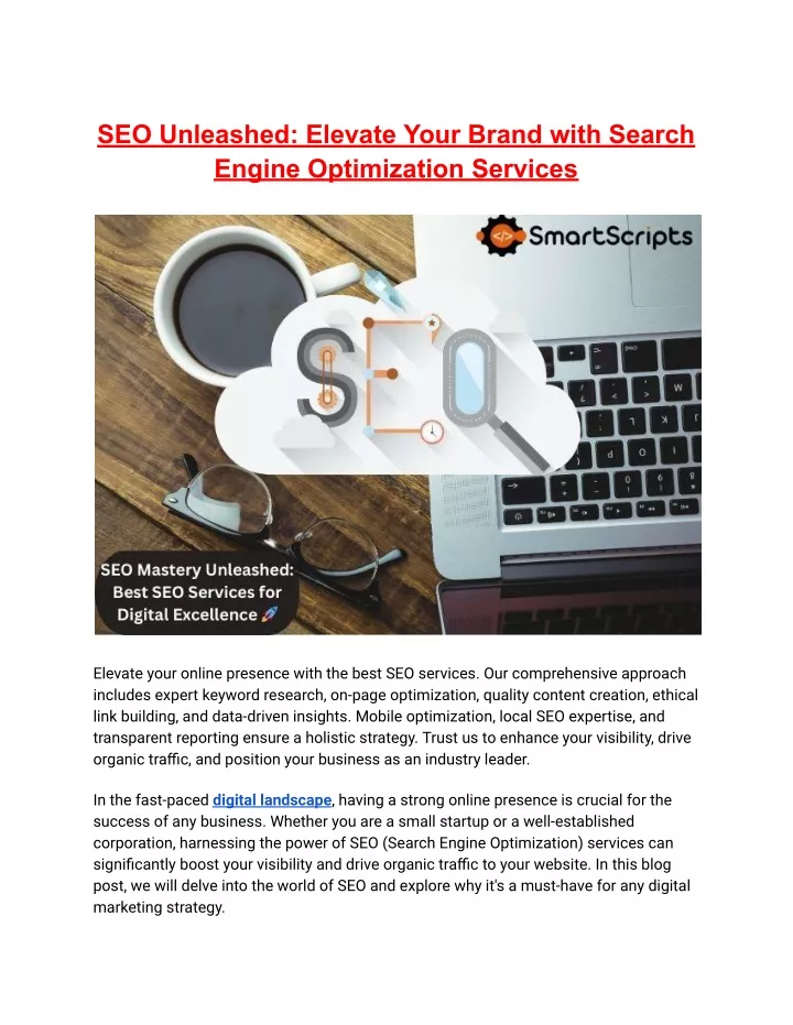 seo unleashed elevate your brand with search