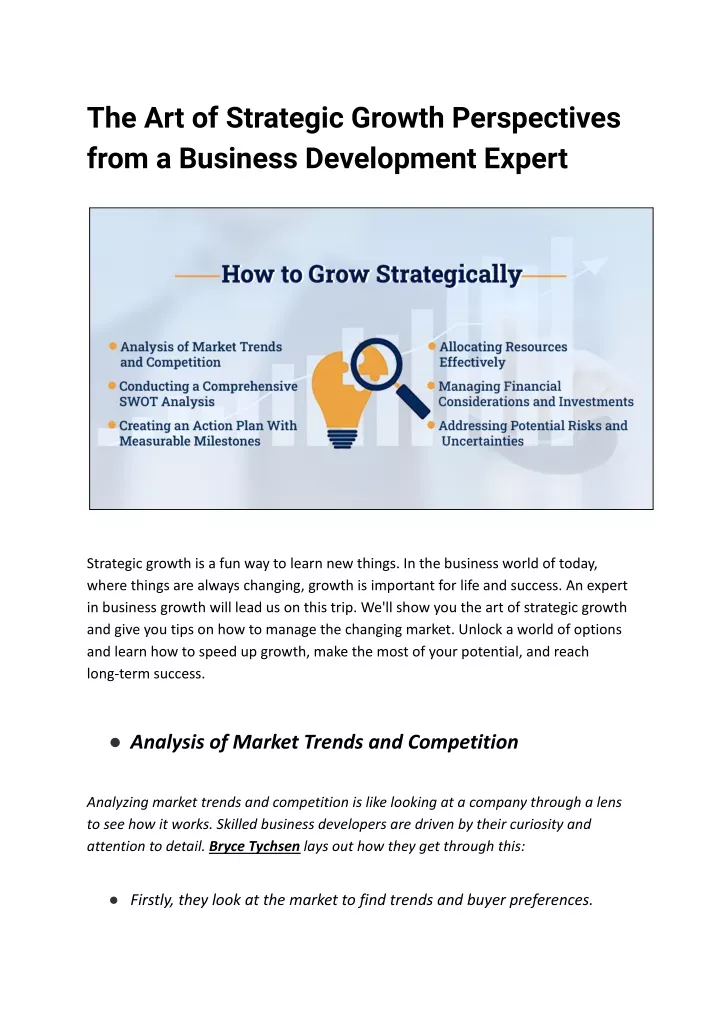 the art of strategic growth perspectives from